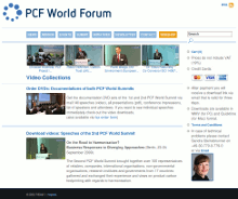 Screenshot vom Webshop des PCF World Forum
